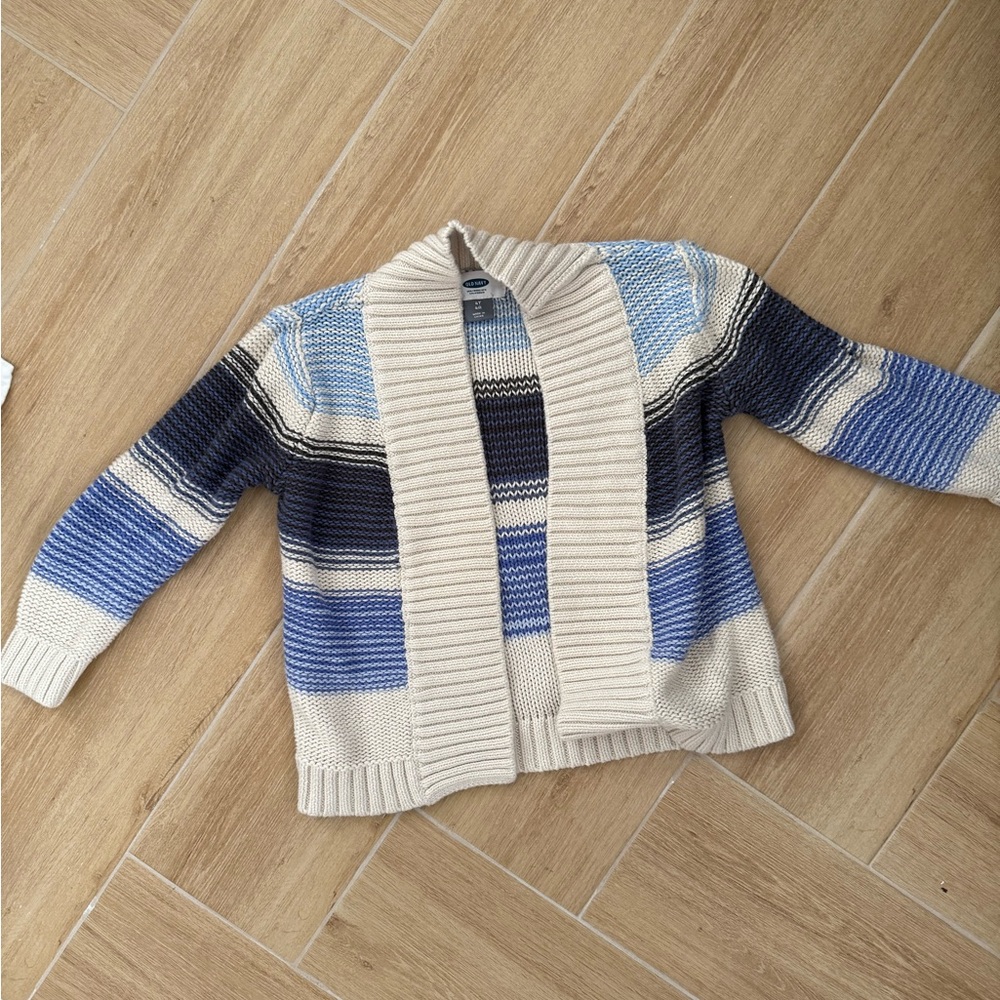 Old navy girls striped blue cardigan